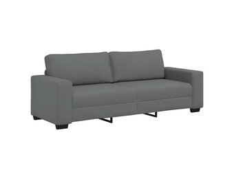 Donkergrijze 3-zitsbank van stof (180 cm) - 35% Korting