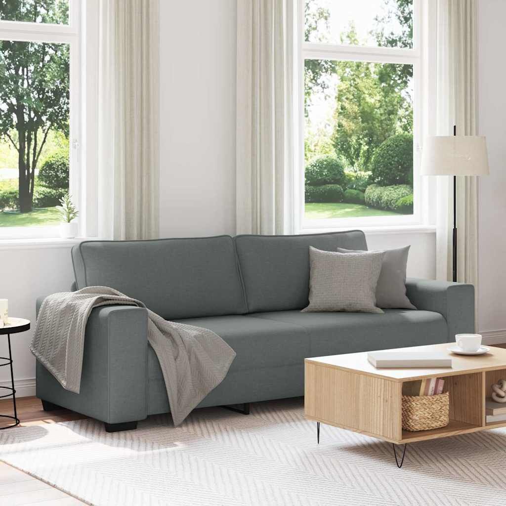 Donkergrijze 3-zitsbank van stof (180 cm) - 35% Korting