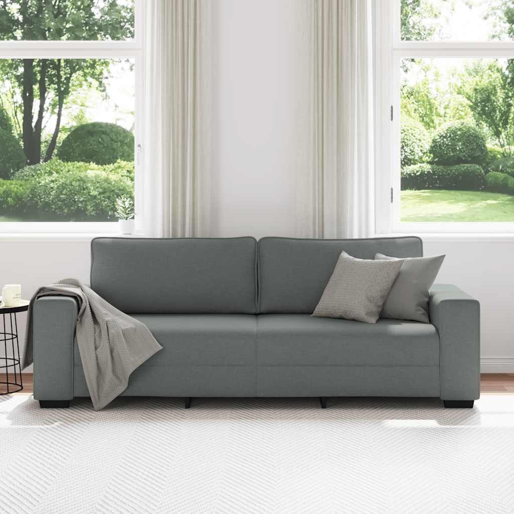 Donkergrijze 3-zitsbank van stof (180 cm) - 35% Korting