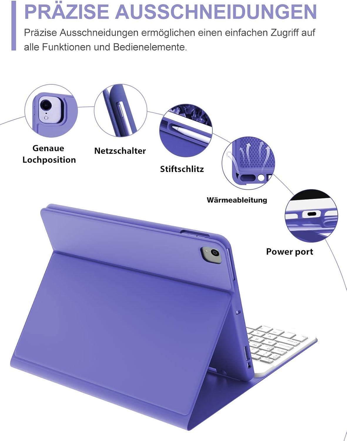Toetsenbordhoes met Bluetooth voor iPad 10.2" (9e/8e/7e Gen) | 74% Korting