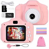 Digitale Kindercamera Roze met 32GB | Veilig Rubber | Vanaf 3 Jaar | 28% Korting