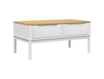 vidaXL Salontafel FLORO Grenenhout Wit - 35% Korting