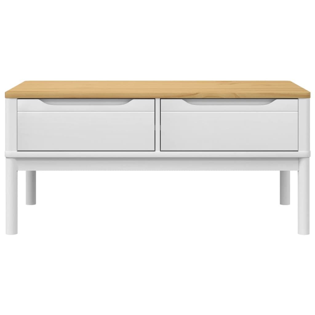 vidaXL Salontafel FLORO Grenenhout Wit - 35% Korting