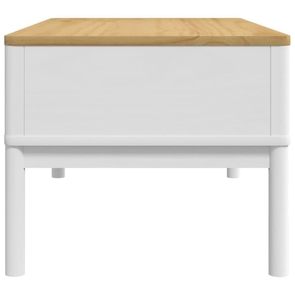 vidaXL Salontafel FLORO Grenenhout Wit - 35% Korting