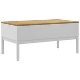 vidaXL Salontafel FLORO Grenenhout Wit - 35% Korting