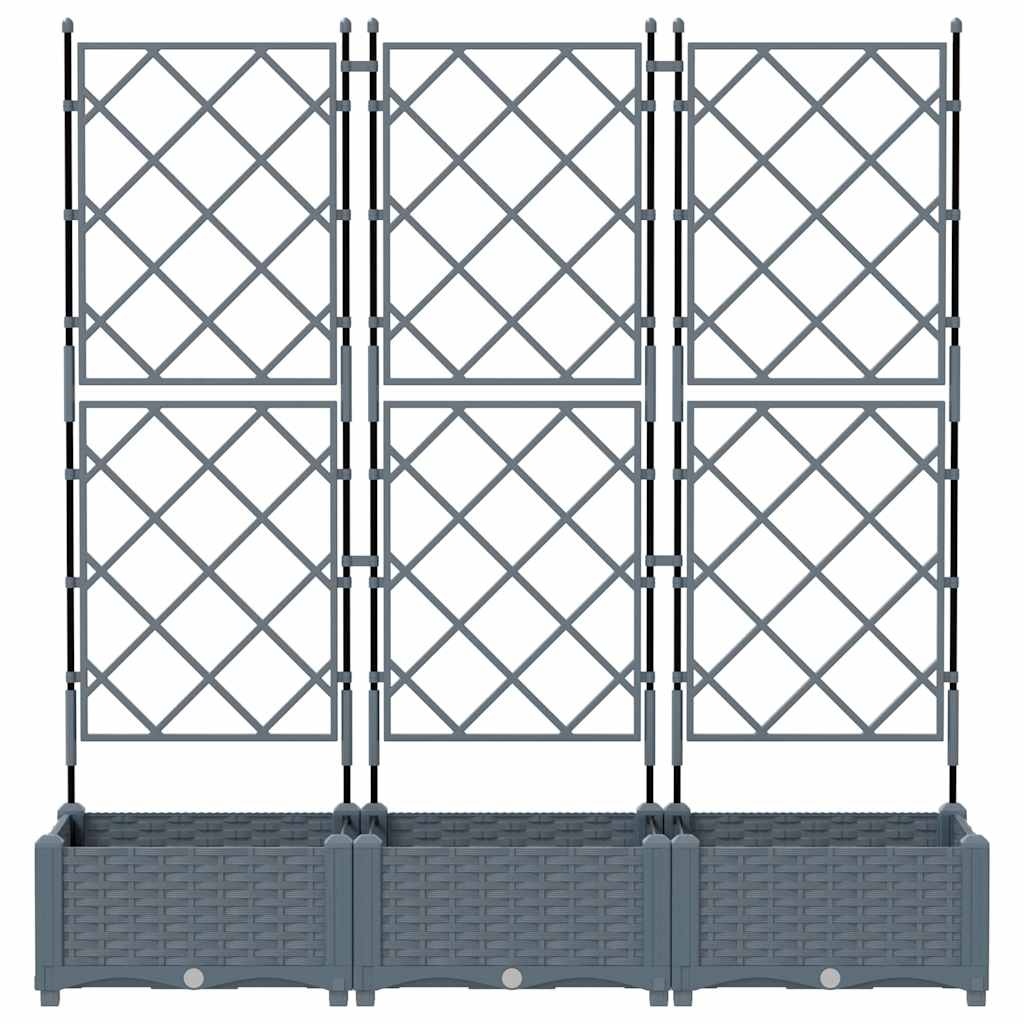 Tuindruppel met Trellis - Lichtgrijs (3 stuks) - Nu met 34% Korting!
