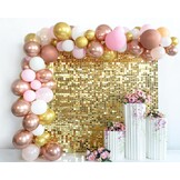 Paarse Pailletten Wandpanelen 30x30cm (24st) 2.16m² - Feestdecoratie