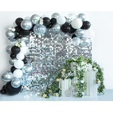 Paarse Pailletten Wandpanelen 30x30cm (24st) 2.16m² - Feestdecoratie