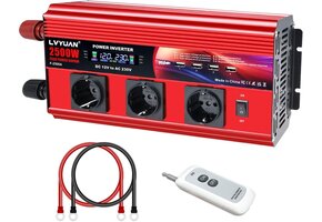 Omvormer 12V naar 230V - 2500W - 35% Korting!
