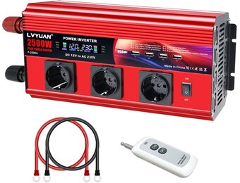 Omvormer 12V naar 230V - 2500W - 35% Korting!