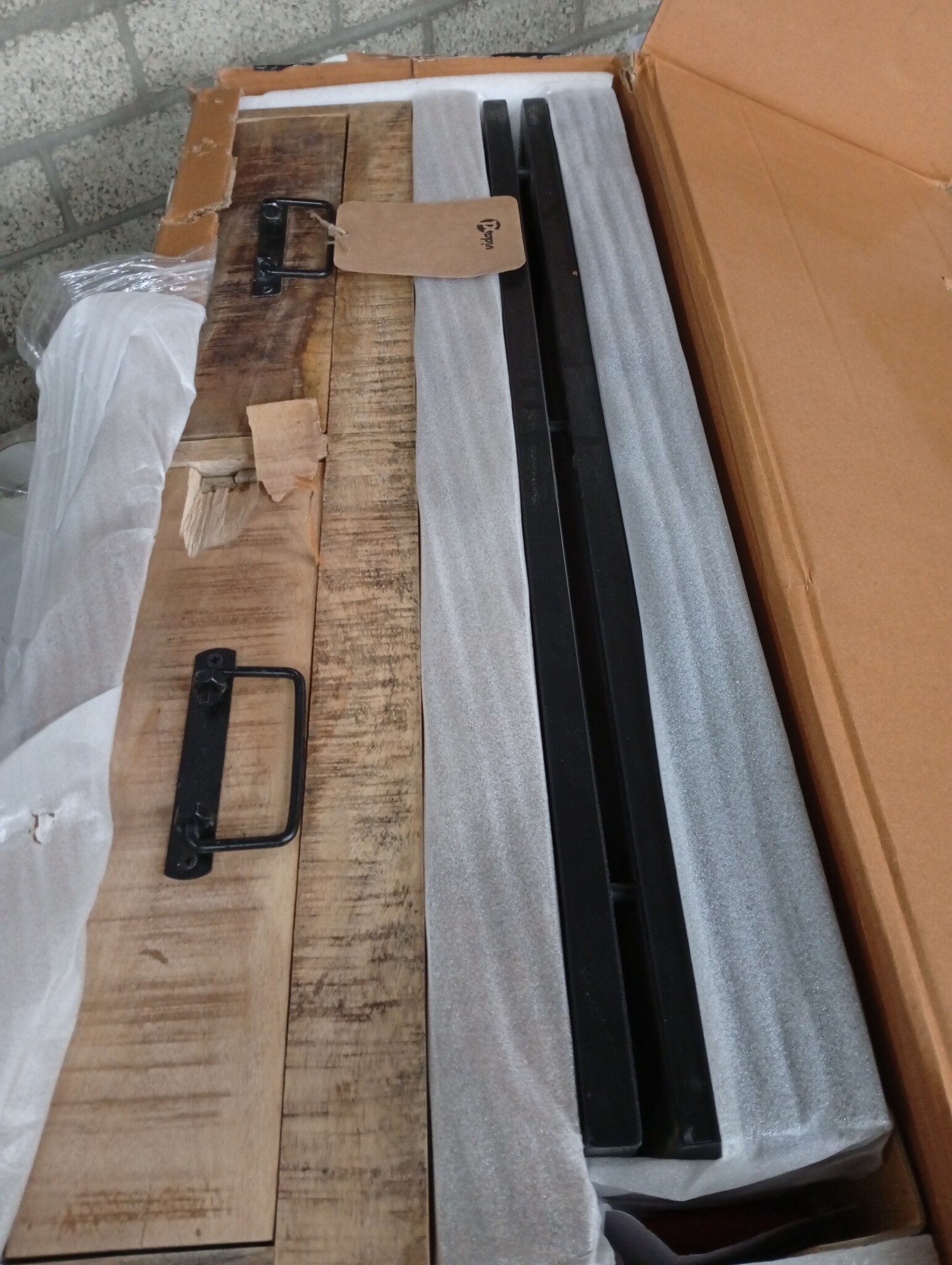 VidaXL Wandtafel Massief Mangohout Bruin - 59% Korting!