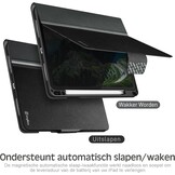 Zwarte iPad Air 5e/4e Gen Hoes met Pencil Houder & Standaard - 78% Korting!