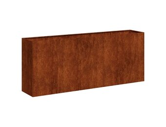 vidaXL Plantenbak roestig 200x40x80 cm weervast staal