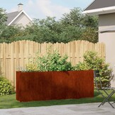 vidaXL Plantenbak roestig 200x40x80 cm weervast staal