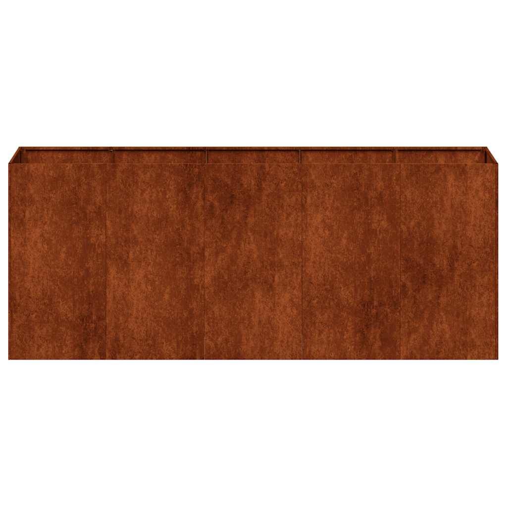 vidaXL Plantenbak roestig 200x40x80 cm weervast staal