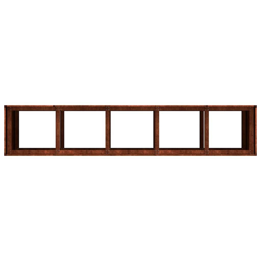 vidaXL Plantenbak roestig 200x40x80 cm weervast staal