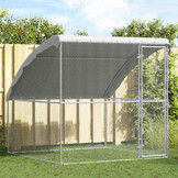 vidaXL Kippenhok zilver 2 x 2 x 2 m Gegalvaniseerd staal