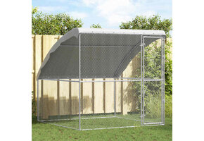 Zilveren Kippenhok van Gegalvaniseerd Staal (2x2x2m) - 30% Korting
