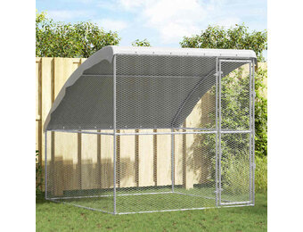 vidaXL Kippenhok zilver 2 x 2 x 2 m Gegalvaniseerd staal