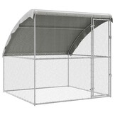 vidaXL Kippenhok zilver 2 x 2 x 2 m Gegalvaniseerd staal