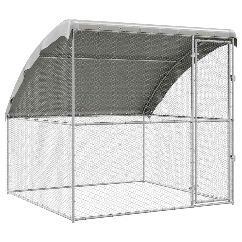 vidaXL Kippenhok zilver 2 x 2 x 2 m Gegalvaniseerd staal