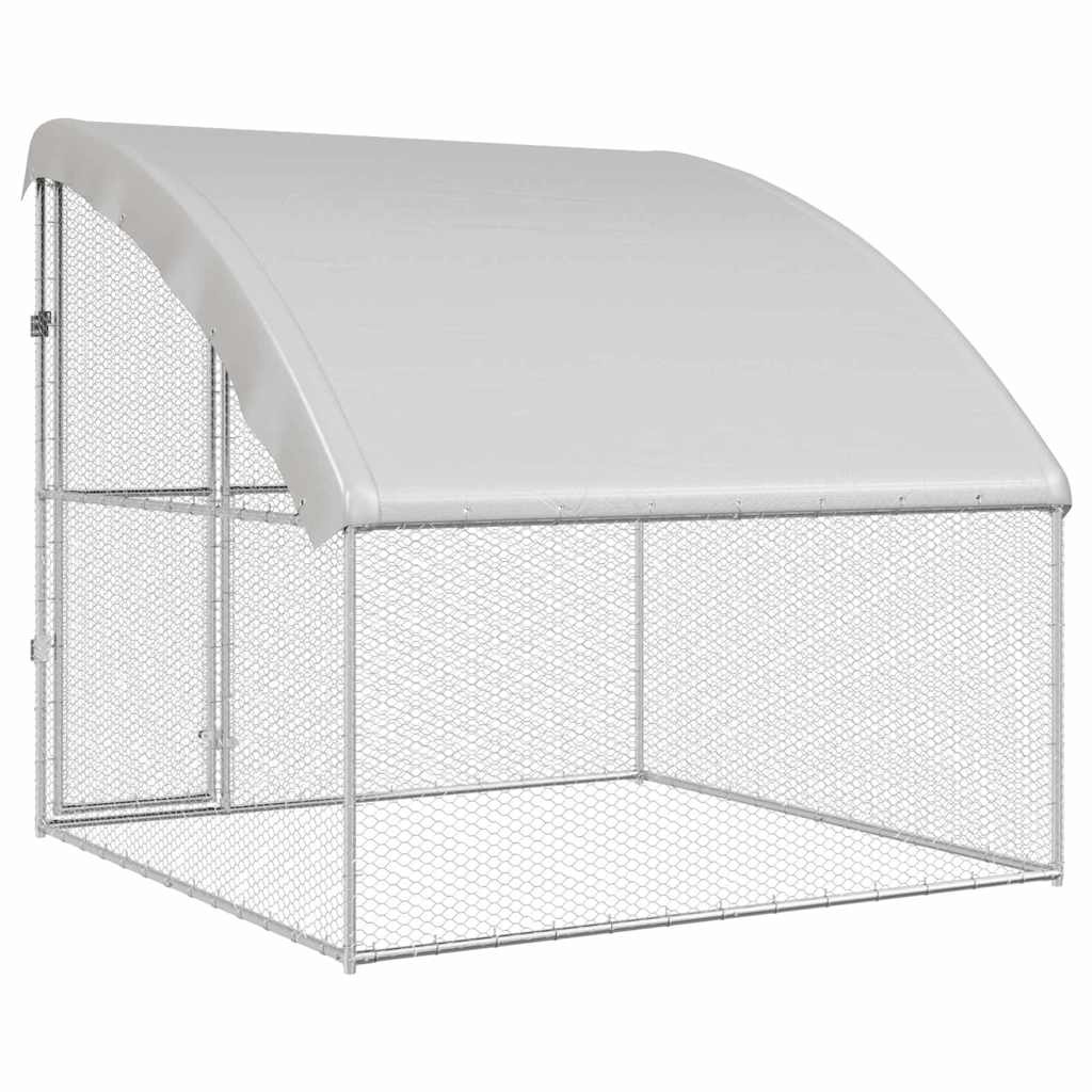 vidaXL Kippenhok zilver 2 x 2 x 2 m Gegalvaniseerd staal