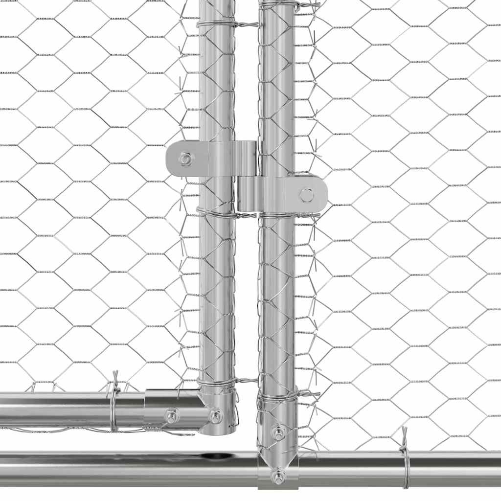 vidaXL Kippenhok zilver 2 x 2 x 2 m Gegalvaniseerd staal