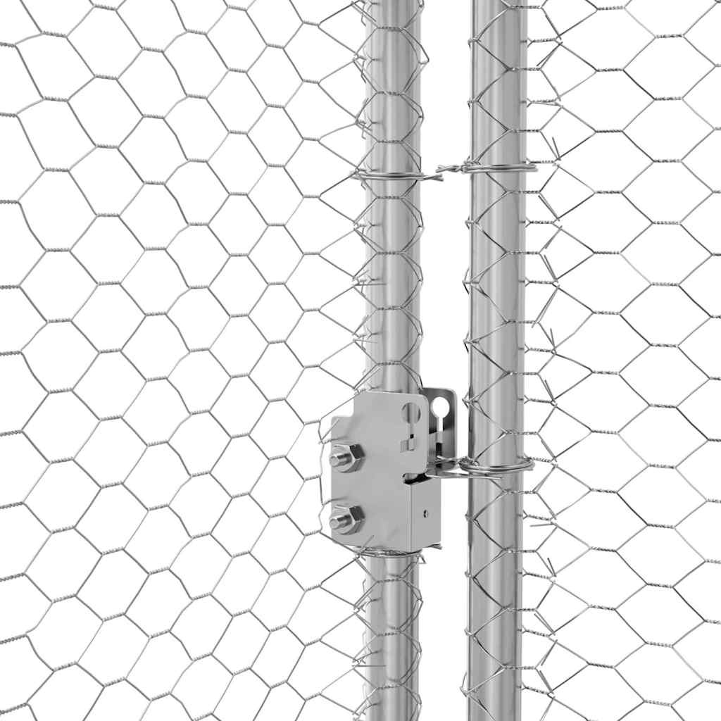 vidaXL Kippenhok zilver 2 x 2 x 2 m Gegalvaniseerd staal