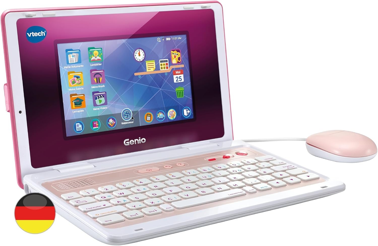 VTech Genio leerlaptop XL roze - 7" LCD, 40 educatieve spellen