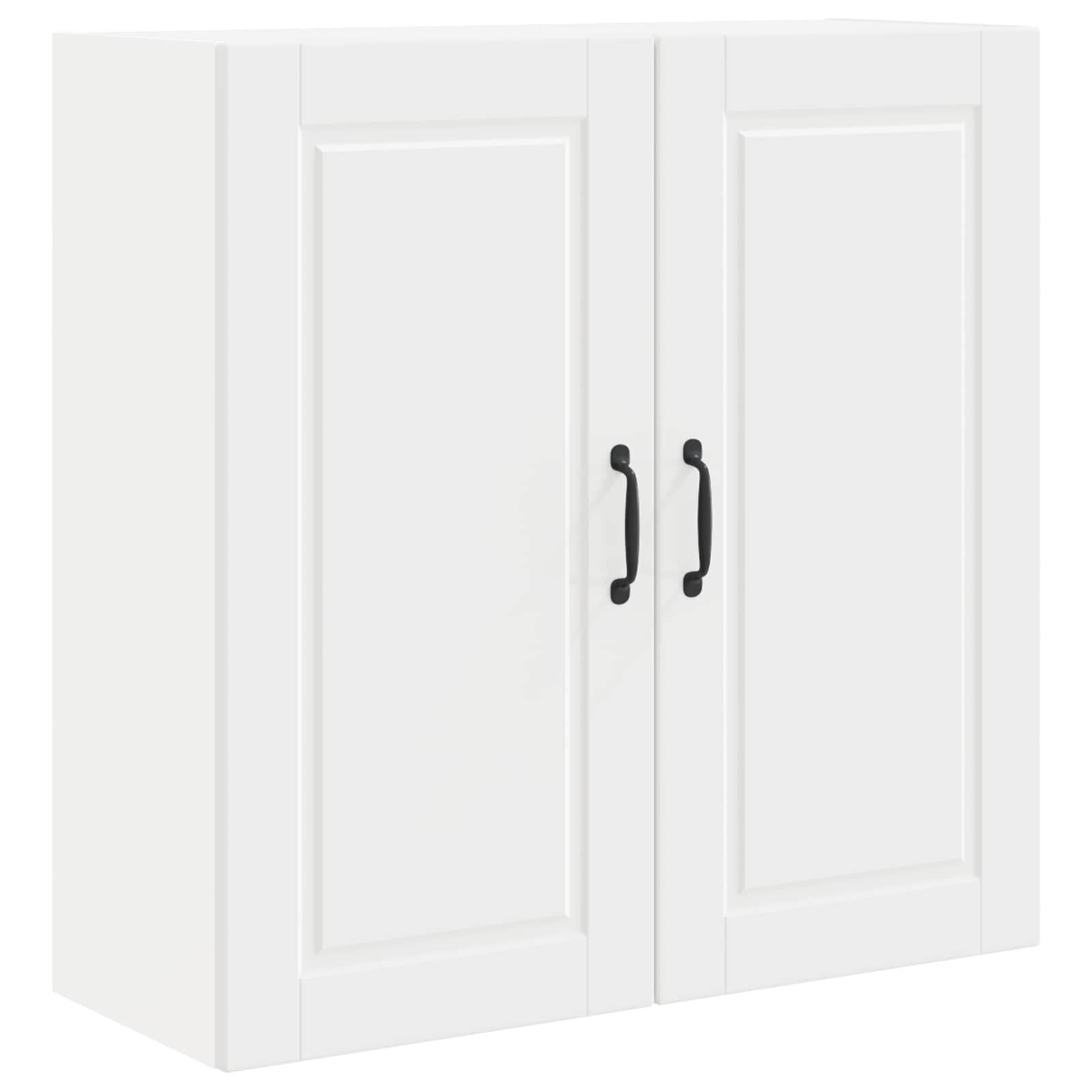 vidaXL Wandkast PORTO Wit 80 x 31 x 80 cm Bewerkt hout
