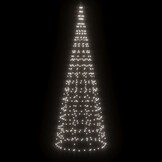 LED Kerstboom voor Vlaggenmast - Koud Wit, 300cm (34% Korting)