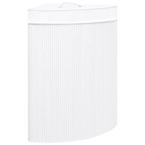 VidaXL Hoekwasmand Bamboe Wit - 60L met 33% Korting