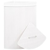 VidaXL Hoekwasmand Bamboe Wit - 60L met 33% Korting