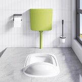 Olijfgroene Toiletstortbak met 3/6L Dubbel Spoelsysteem - 34% Korting