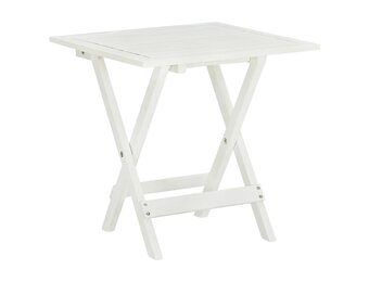 vidaXL Bistrotafel Acaciahout 46x46x47 cm Wit - 53% Korting