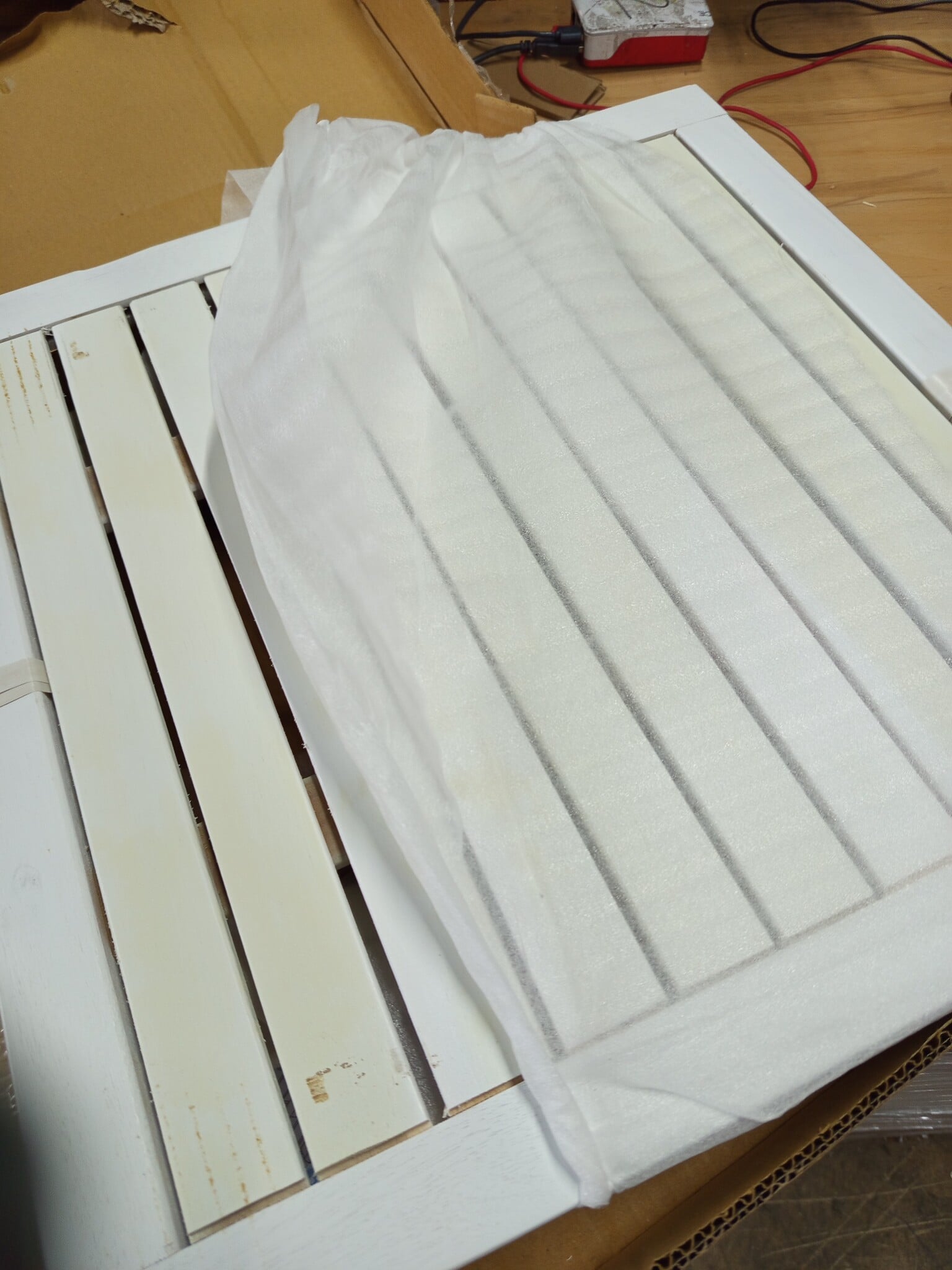 vidaXL Bistrotafel Acaciahout 46x46x47 cm Wit - 53% Korting