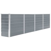 Verhoogd Tuinbed 320x40x77 cm Gegalvaniseerd Staal Grijs - 34% Korting!