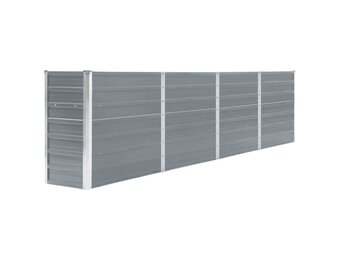 Verhoogd Tuinbed 320x40x77 cm Gegalvaniseerd Staal Grijs - 34% Korting!