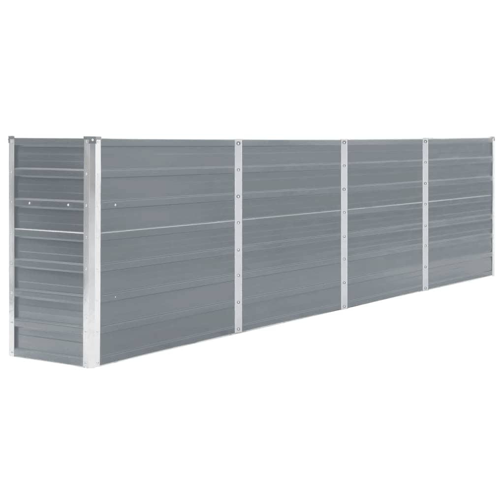 Verhoogd Tuinbed 320x40x77 cm Gegalvaniseerd Staal Grijs - 34% Korting!