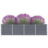 Verhoogd Tuinbed 320x40x77 cm Gegalvaniseerd Staal Grijs - 34% Korting!