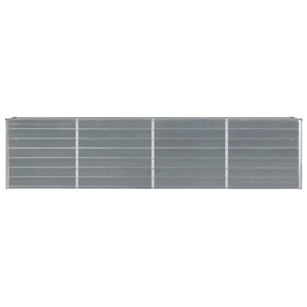 Verhoogd Tuinbed 320x40x77 cm Gegalvaniseerd Staal Grijs - 34% Korting!