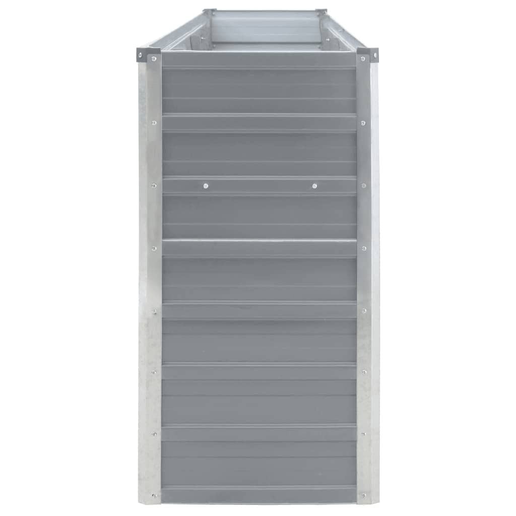 Verhoogd Tuinbed 320x40x77 cm Gegalvaniseerd Staal Grijs - 34% Korting!
