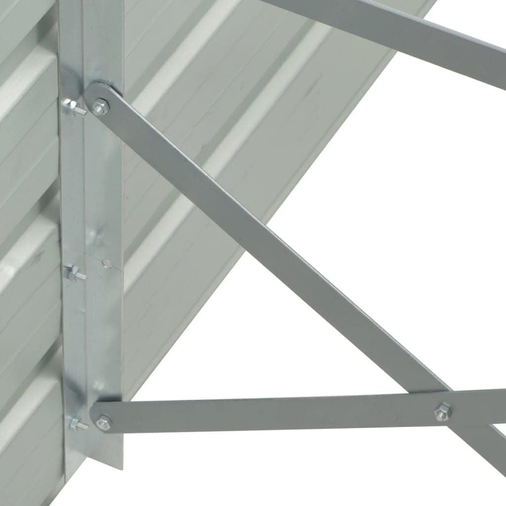 Verhoogd Tuinbed 320x40x77 cm Gegalvaniseerd Staal Grijs - 34% Korting!