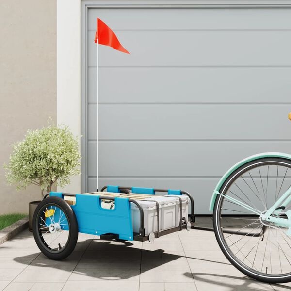 vidaXL Fietstrailer Blauw - Sterk & Waterbestendig (34% Korting)