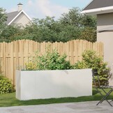 vidaXL Verhoogde Plantenbak 200x40x80 cm - Koudgewalst Staal Wit - 35% Korting