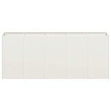 vidaXL Verhoogde Plantenbak 200x40x80 cm - Koudgewalst Staal Wit - 35% Korting