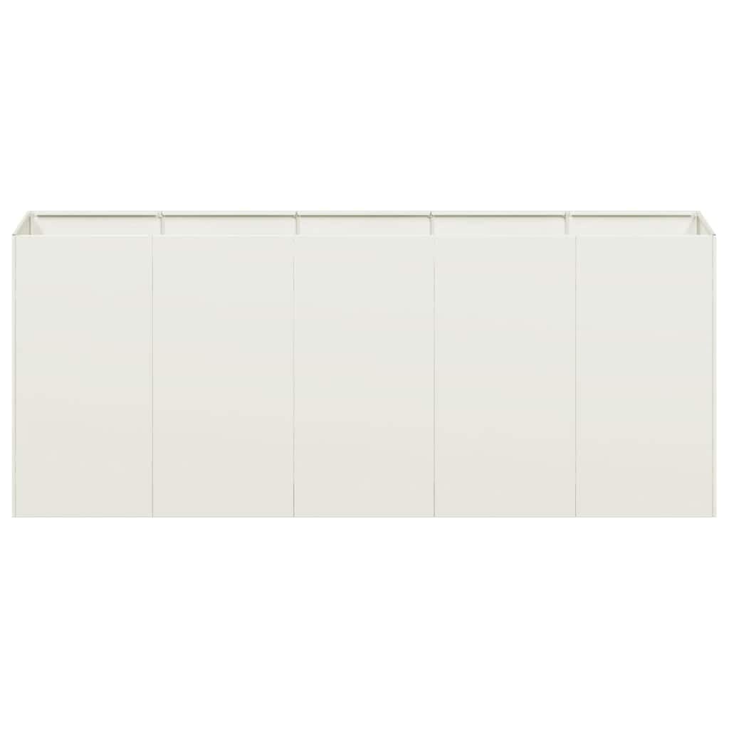 vidaXL Verhoogde Plantenbak 200x40x80 cm - Koudgewalst Staal Wit - 35% Korting