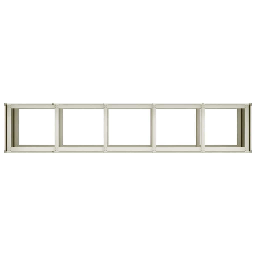 vidaXL Verhoogde Plantenbak 200x40x80 cm - Koudgewalst Staal Wit - 35% Korting