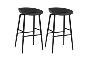 Set van 2 Zwarte Barstoelen met 30% Korting