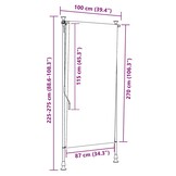 vidaXL Rolgordijn Buiten 100x270cm Antraciet - 29% Korting